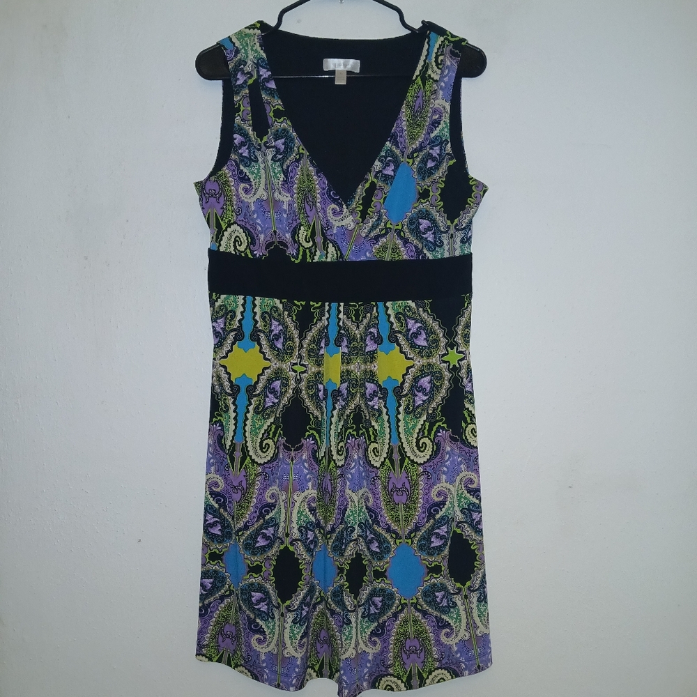 Dress Barn Vibrant Paisley Mini Dress